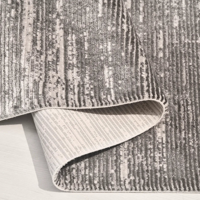 Cotton Abstract Indoor Rug, Square 5'3" x 5'3"
