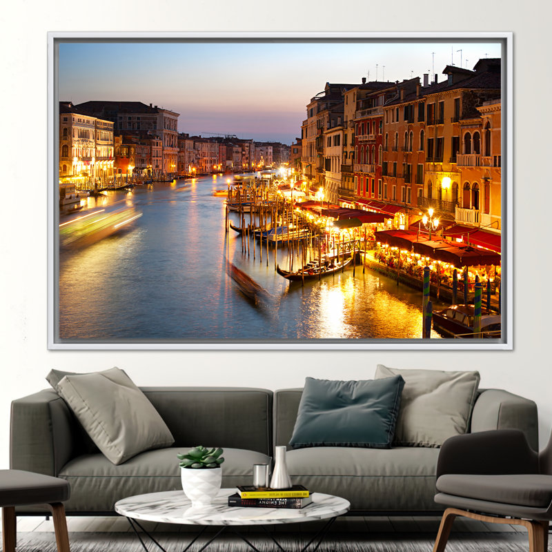 Print on Canvas, 25 cm H x 35 cm W, White Floater Framed