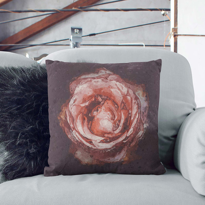 Square Throw Cushion, 55cm H x 55cm W x 20cm D, Black
