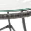 Table d'appoint grise avec verre trempé durable, élégant et polyvalent