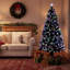 3ft to 6ft Fibre Optic Christmas Tree with Multicolour LED Lights and Metal Stand-373842156