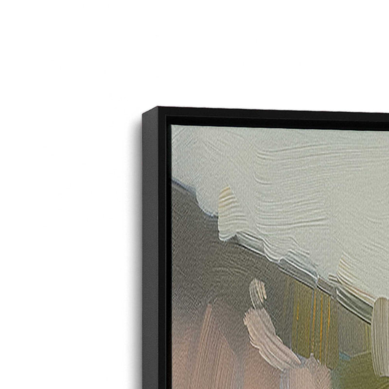 Ensemble 2 pièces Sonata sur toile Seascape par Azure Artisanal Studio, Cadre flottant noir satiné
