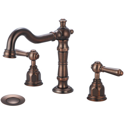 Widespread Bathroom Faucet with Drain Assembly
