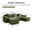 Canapé modulaire modulaire à 3 places avec assise profonde et repose-pieds mobile, tissu velours côtelé-1072440508-1072440499-1072440496