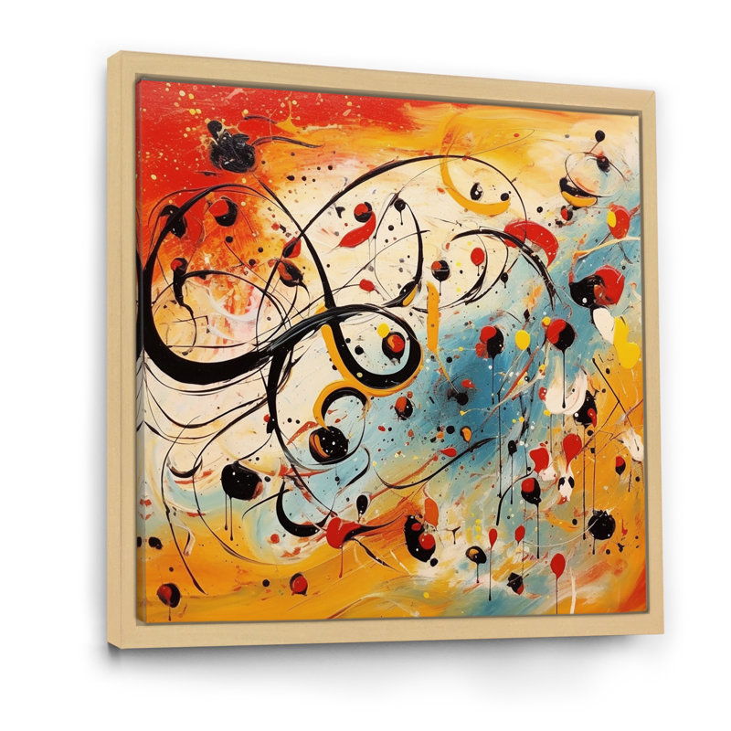 «All That Jazz Colorful Joy» sur toile, H 36 po x l 36 po x P 1,5 po, Cadre naturel flottant