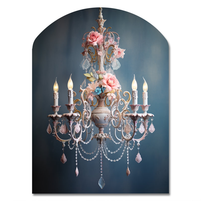 Jacarey - lustre en arc, impression murale de sculpture en métal asymétrique, H 34 po x l 25 po