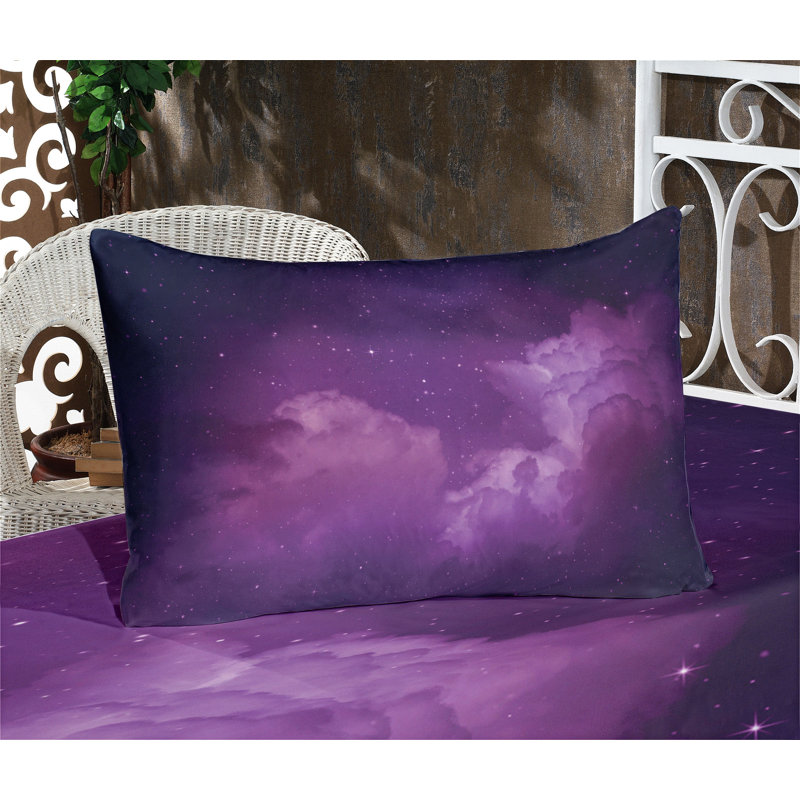 Drap-housse et coussin décoratif Ambesonne, magenta indigo, Ensemble de draps-housses pour lit double + 4 taie