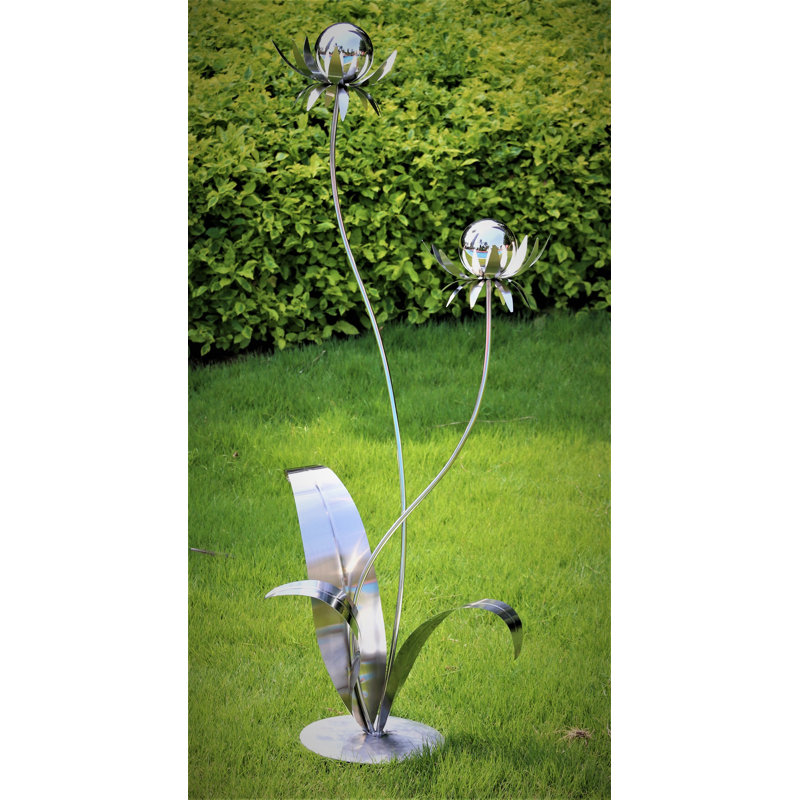 Ceonna Plants & Flowers Garden Art, Chrome