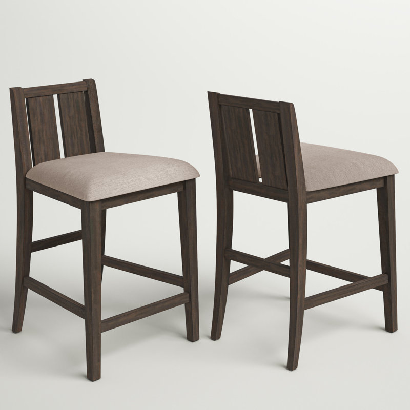 Heitman Upholstered Counter Stool, Brown