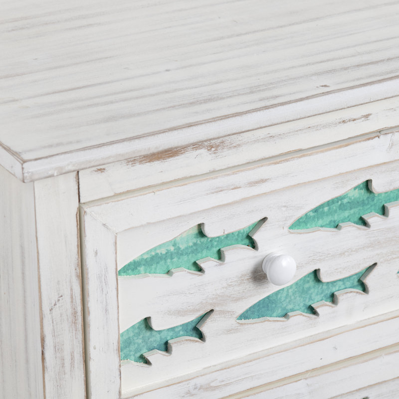 Commode décorative carrée 3 tiroirs Amias