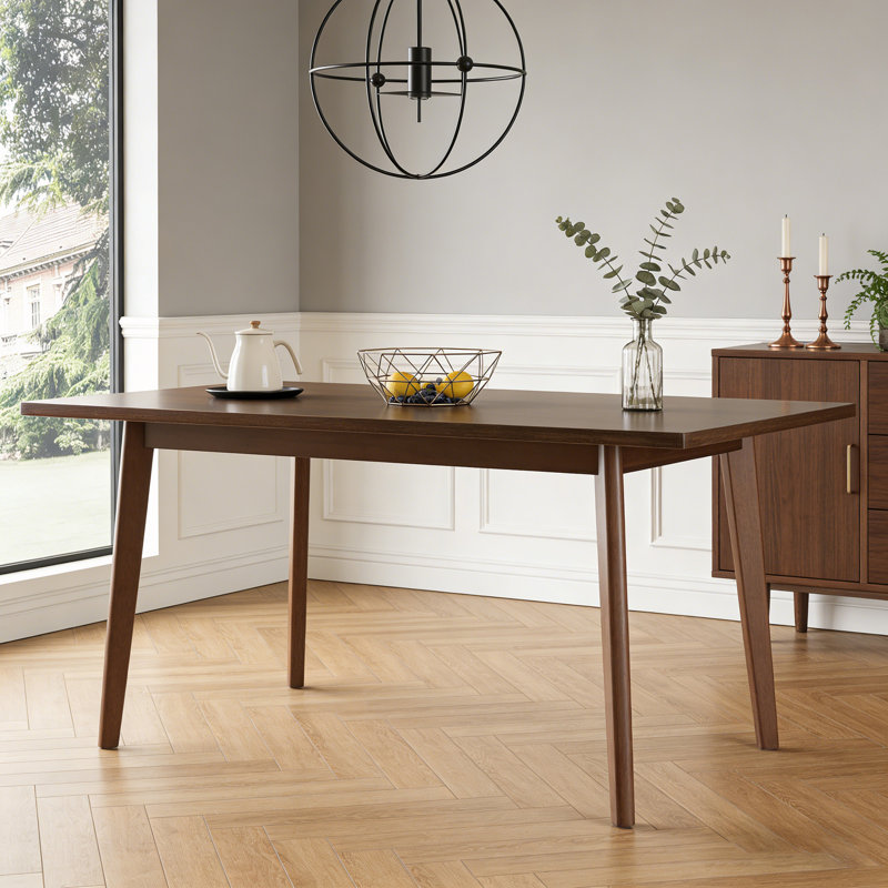 Table de salle à manger en bois pour 6 personnes, Noyer