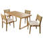 Table et chaise d'extérieur en bois avec coussins rembourrés pour la vie