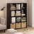 Cubicle Open Back Decorative Cube Storage Organizer, 12-Cube, Dark Oak