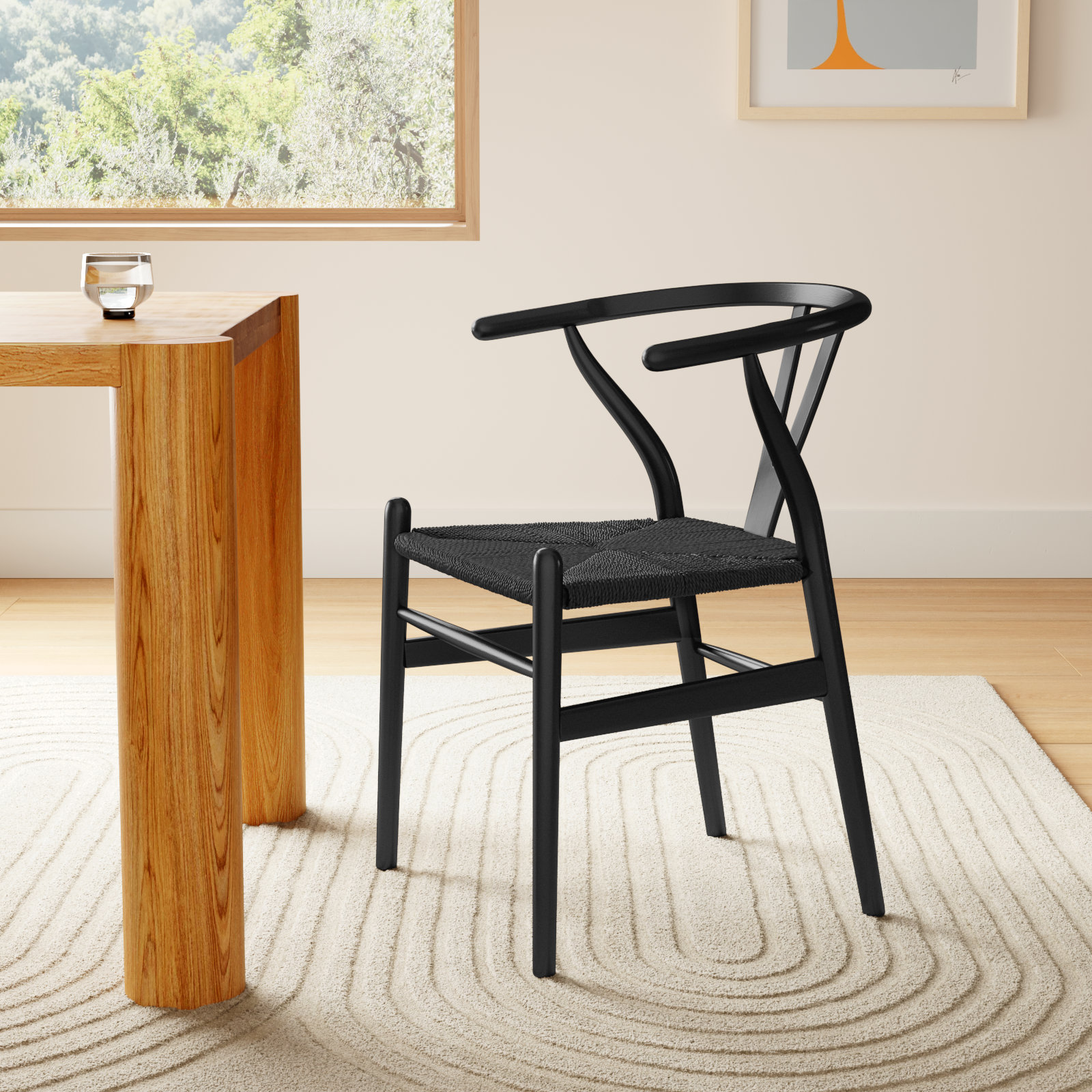 Margo Dining Armchair, Black/Black