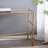 56.5x14x30" Antique Gold Console Table, Mirrored Top