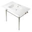 Lavabo de salle de bain console rectangulaire en céramique avec trop-plein Edwardian-62257204-61166586