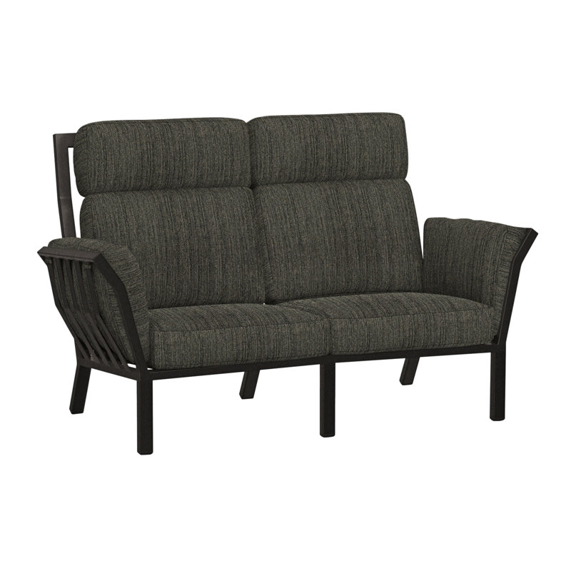 Aris Outdoor 2 - Seat Loveseat, Carbon Black, Sash Denim