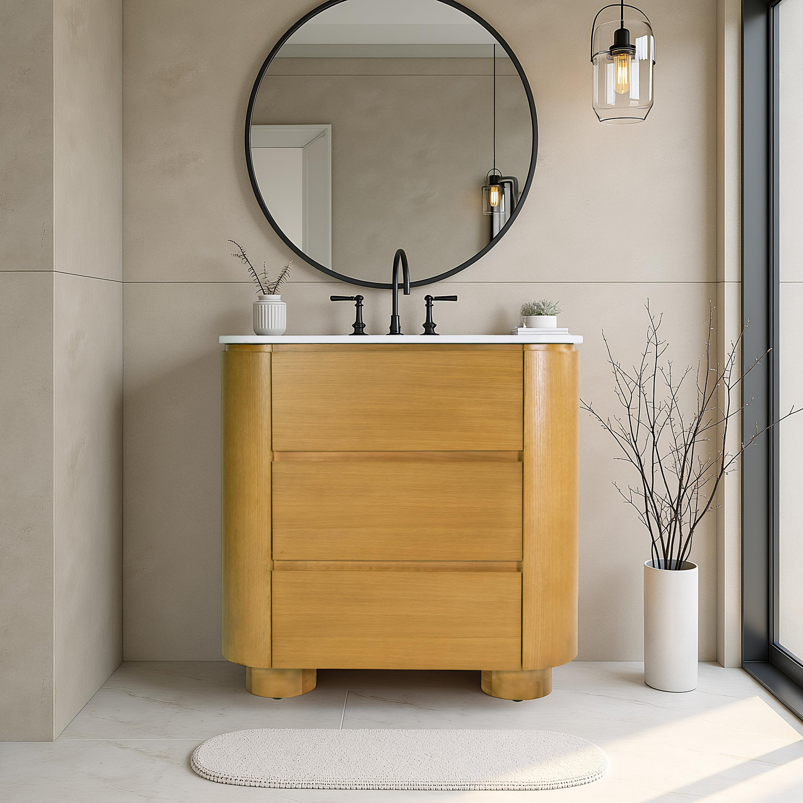 Mari Eucalyptus Single Bathroom Vanity, 36"