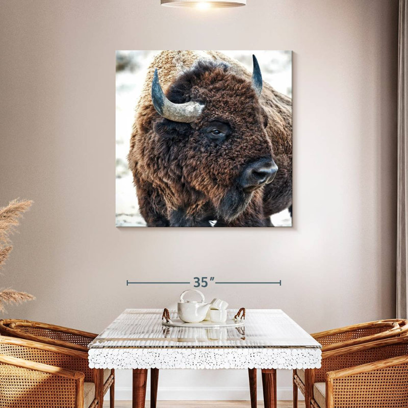 Ronce en présence de bisons, H 39 po x l 39 po