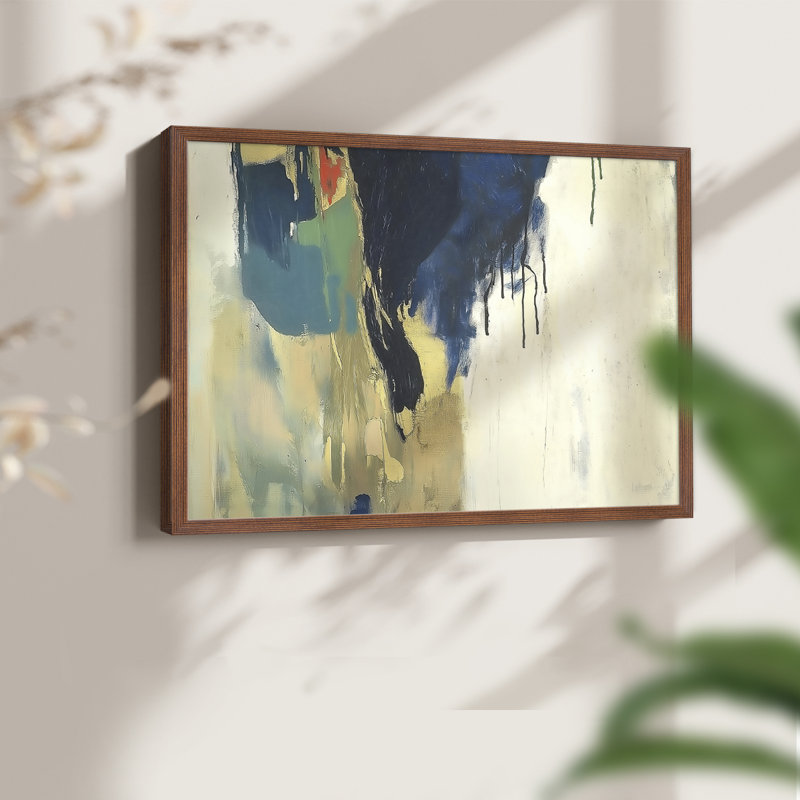 Abstrait, série 16, reproduction encadrée, H 22 po x l 28 po, Noyer