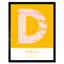 Dublin City Map Dublin Yellow 1 Piece Single Picture Frame Wall Art-73578015