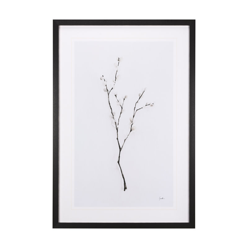 «Snow Greetings I» par Panpan, reproduction d'art encadrée sous verre, H 63 po x l 43 po x P 1,63 po