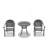 3-Piece Set Of Cast Aluminum Patio Furniture With Cushions-1497814726