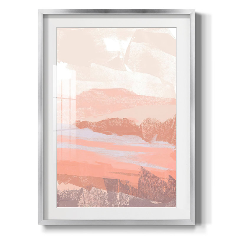 Dusty Desert I - Impression encadrée, H 25,5 po x l 17,5 po, Argent argent