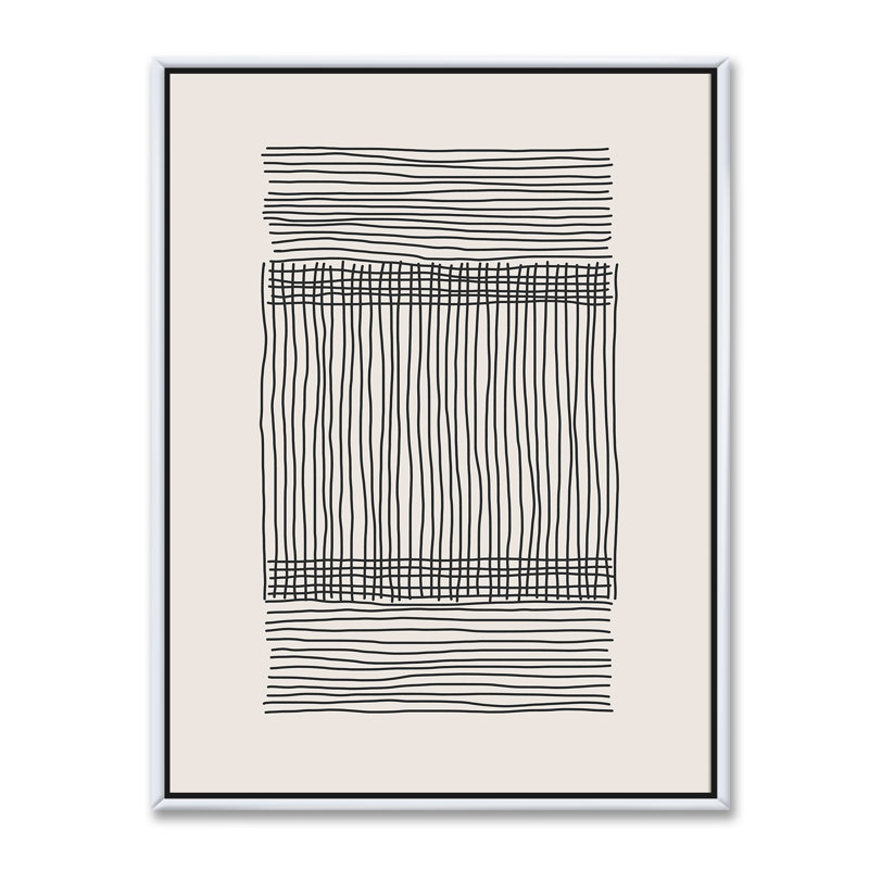 «Minimal Geometric Compostions of Elementary Forms XXII», reproduction d'art murale moderne, H 46 po x l 36 po, Blanc