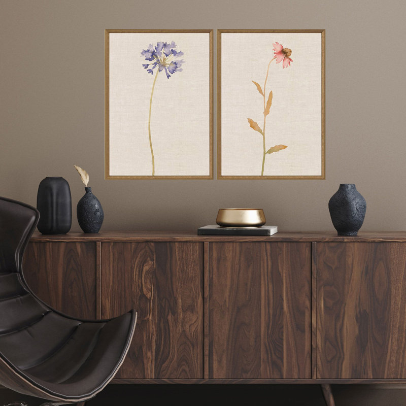«Wild Flourish I S / 2» par Bell - Ensemble de 2 reproductions de cadres photo simples