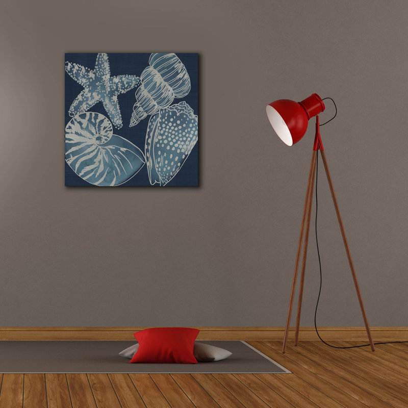  «Marine Shells 1» par Chariklia Zarris, art mural sur toile, 26 po x 26 po