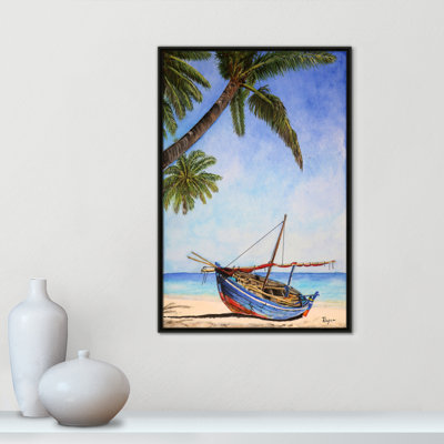 Imprimé «Beached Boat» par Mike Ragan pour 