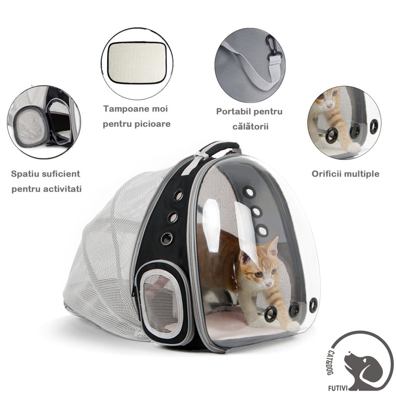 Sac à dos pour chat extensible, sac à dos pour animal de compagnie MaSiLuo