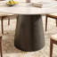 Table de salle à manger ronde en pierre 4 pièces avec chaises ergonomiques en bois Bobrow-2081407397-2081407394-2081407404