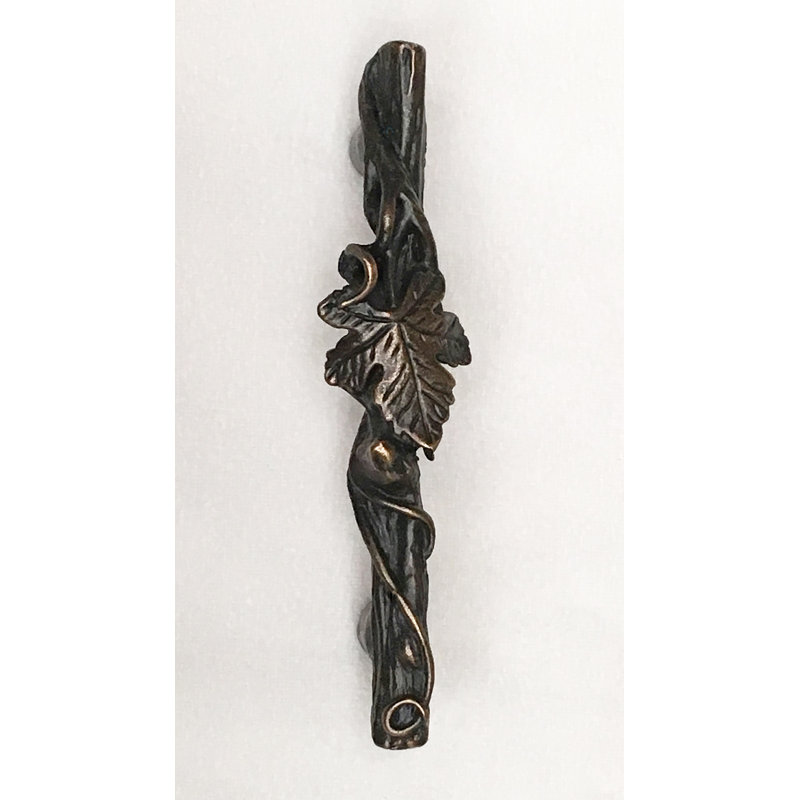 Poignée fantaisie 3 po GrapeVine, Bronze huilé