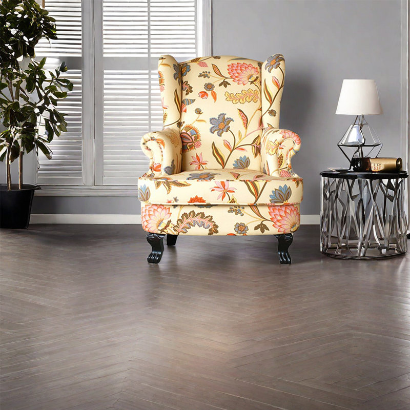 Fauteuil inclinable Laerte, Mélange de polyester beige / rose
