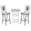 Bormio Lark Manor Bar Set with Iron Frame and Metal Outer Material