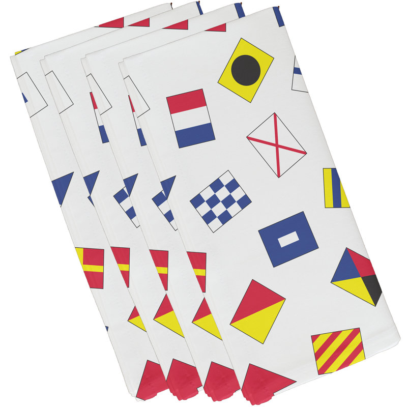 Ensemble de 4 serviettes Aksel Multi All Over Toss Larger