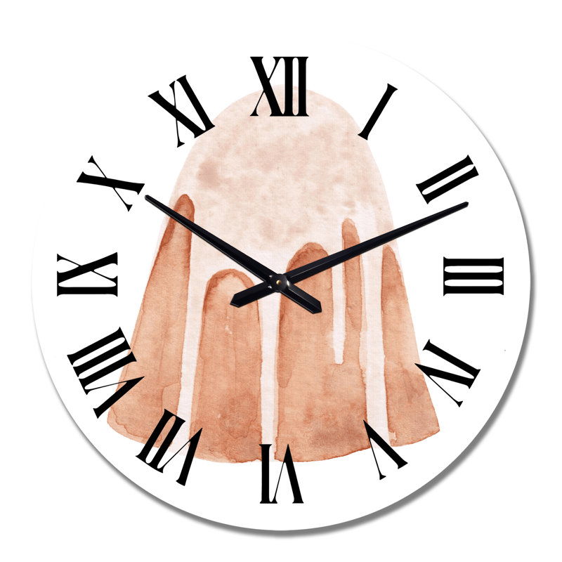 Gâteau de Pâques sur blanc - horloge murale traditionnelle, Surdimensionné