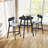 3 Pieces Round Counter Height Pub Table Set with 2 Bar Chairs-1219470269