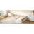 Wood Full Size Upholstered Platform Bed With Guardrail And Pillow, Beige-1142084889
