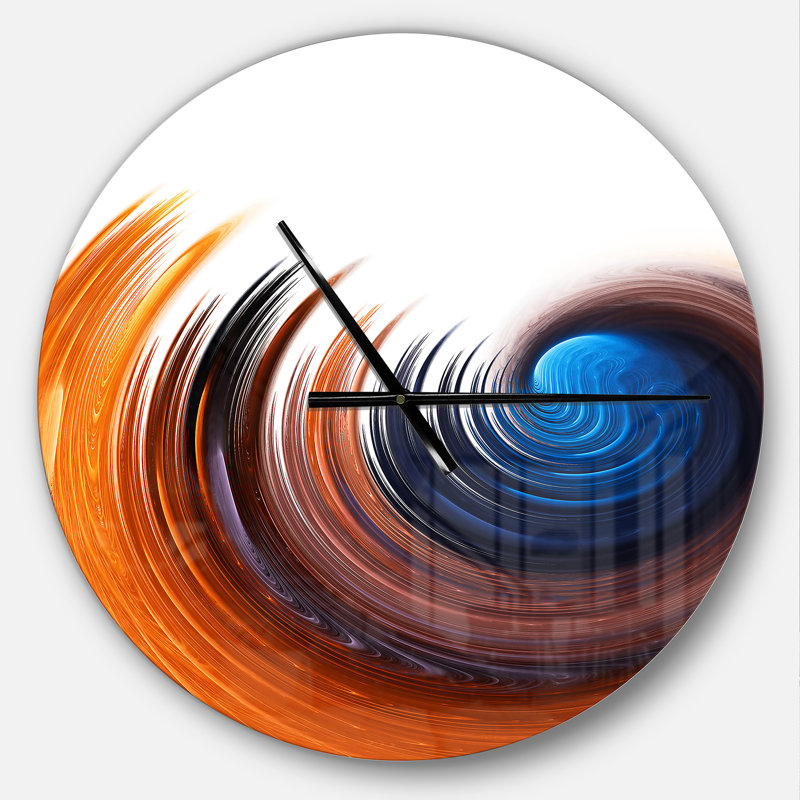 Elegant Spiral Design - Horloge murale moderne, Moyen