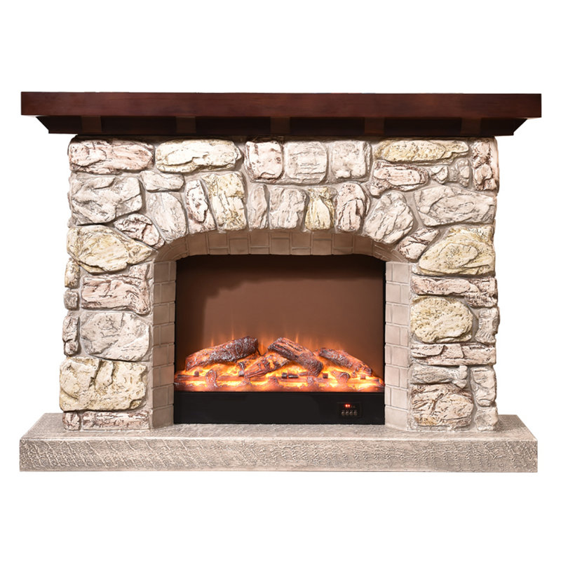 American-style decorative simulated fire household electric fireplace, 43.31" H x 55.12" W x 17.8" D
