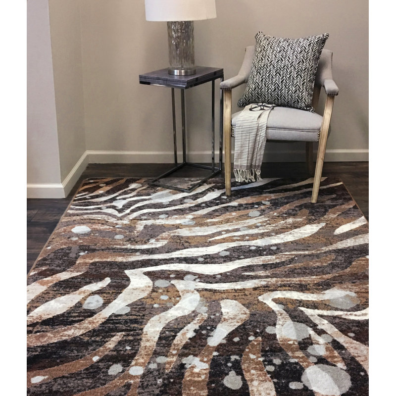 Abiman Animal Print Indoor Rug, Rectangle 5' x 8'