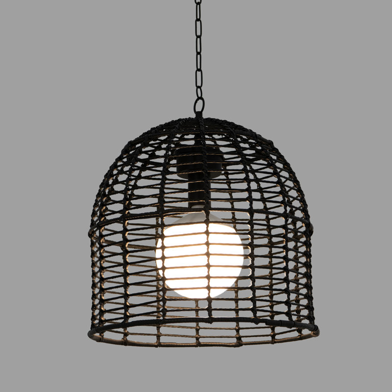 Lustre DEL Sunjoy Keely avec télécommande, fonctionne sur piles (non incluses), noir, Noir, noir, noir, noir
