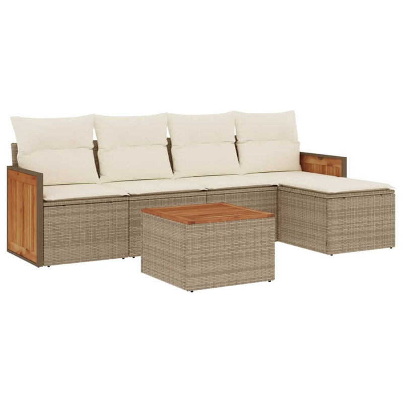 Ensemble de canapé de jardin Vidaxl beige