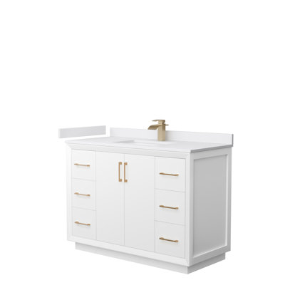 48'' Single Bathroom Vanity with Cultured Marble Top