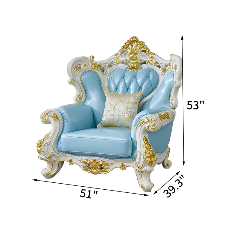 Chaise de luxe en cuir massif européen
