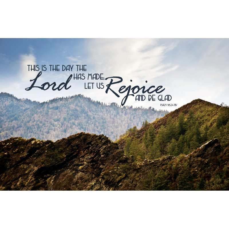 Rejoice Mountains - Wrapped Canvas Print, 30cm H x 46cm W x 3.8cm D