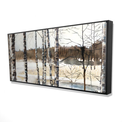Winter swamp - 24"x48" Framed canvas